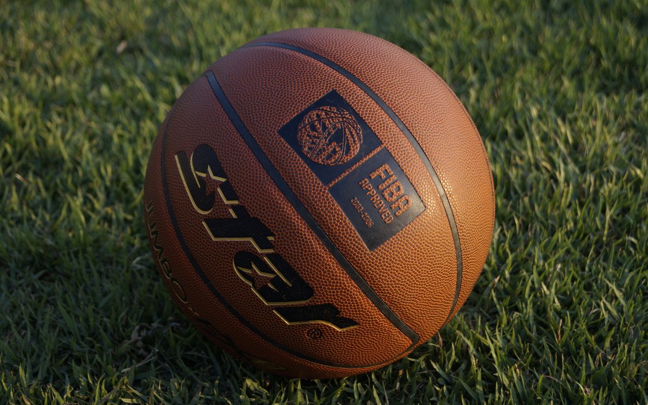 Pallone da basket sull'erba, 1280x800 720p, Laptop