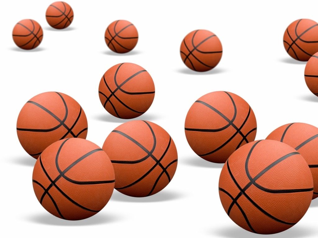 Palloni da basket sparsi bianco, 1024x768 HD, Desktop