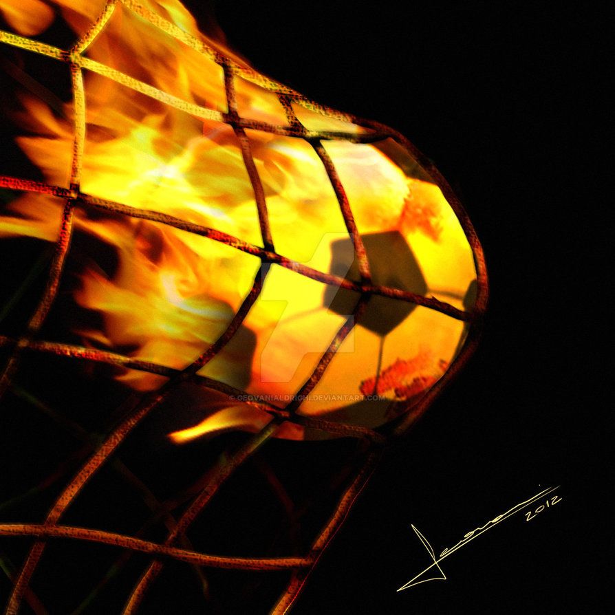 Pallone da calcio in fiamme rete, 894x894 HD, PC Desktop