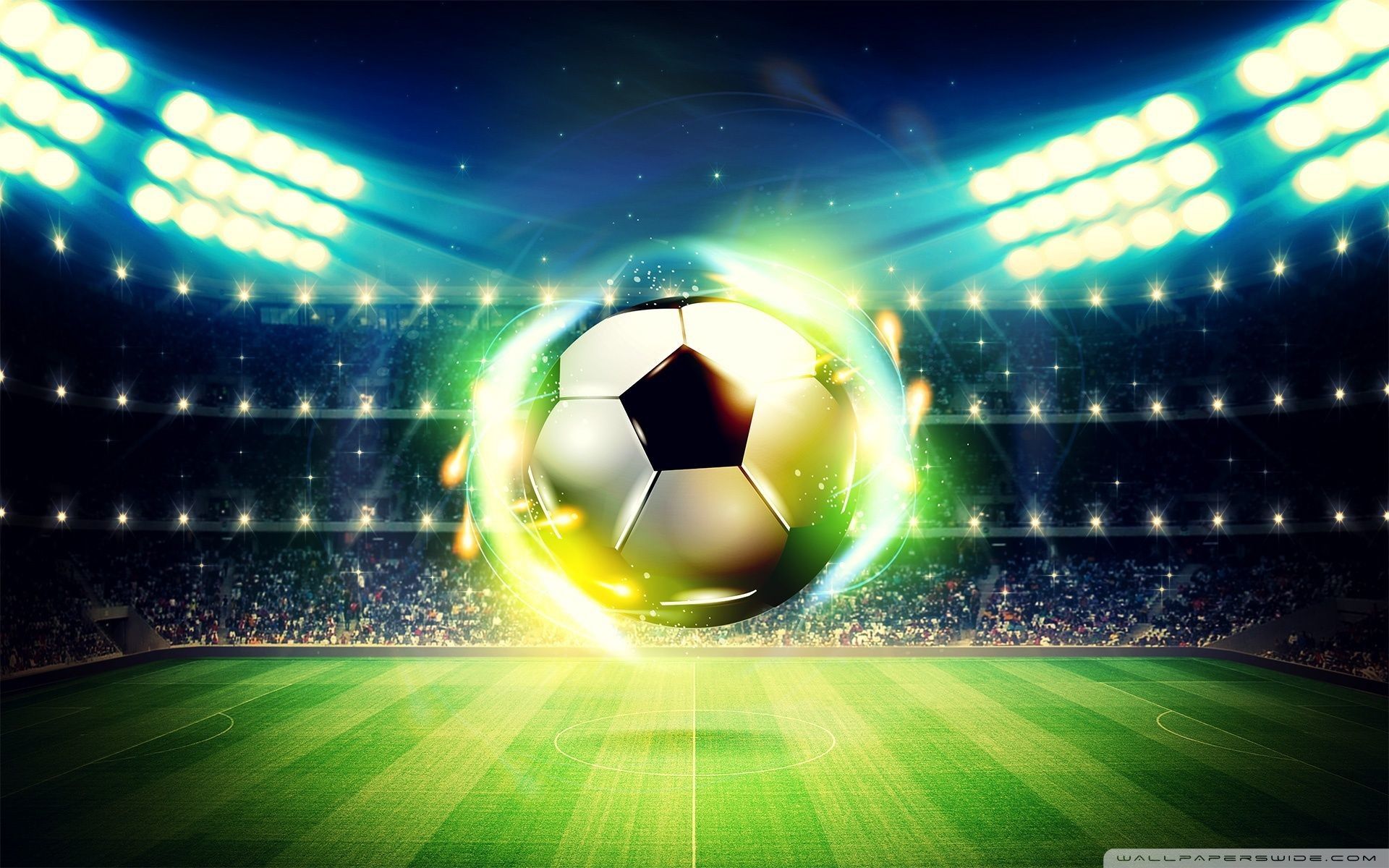 Pallone da calcio in fiamme, 1920x1200 Full HD+, PC
