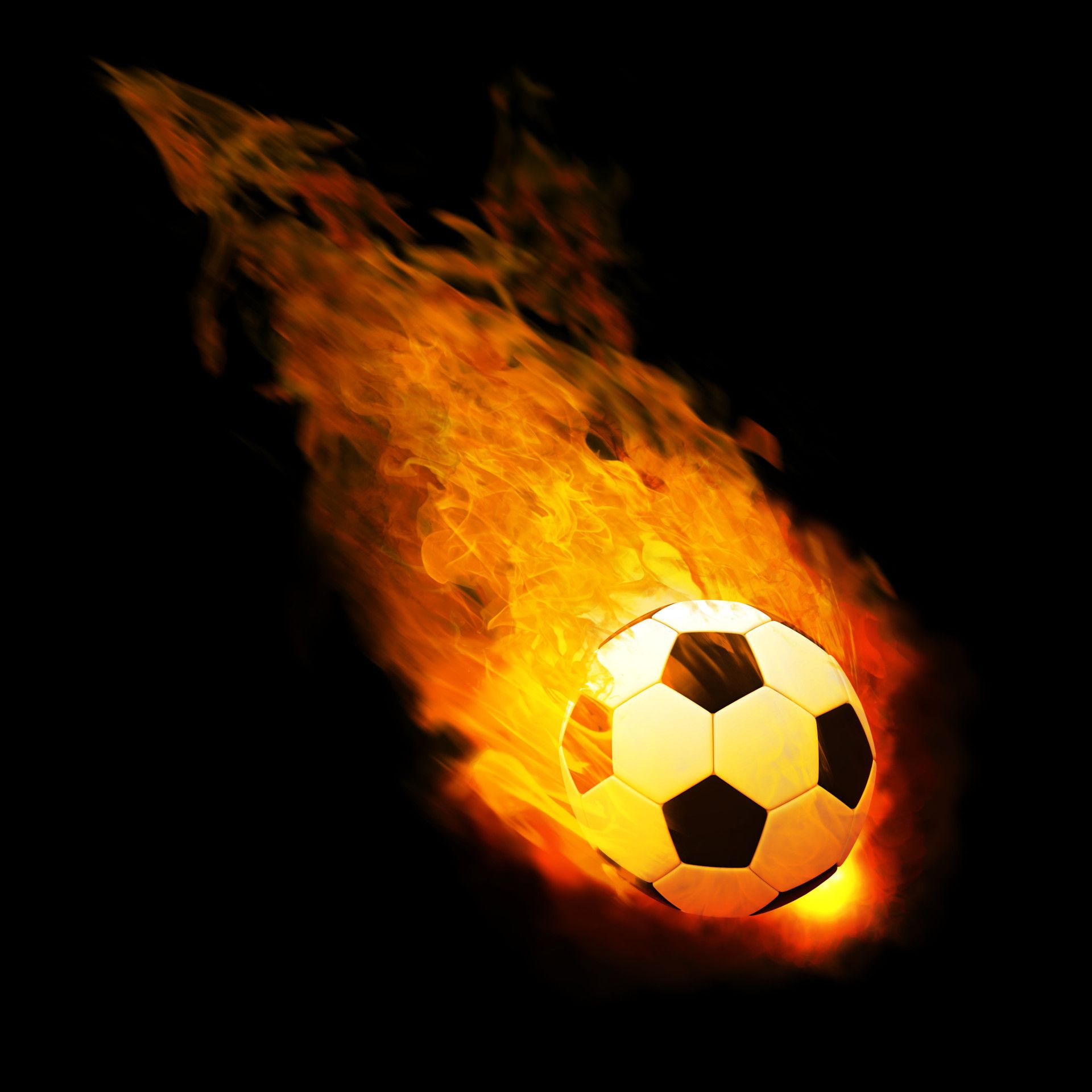 Pallone da calcio in fiamme, 900x900 HD, PC