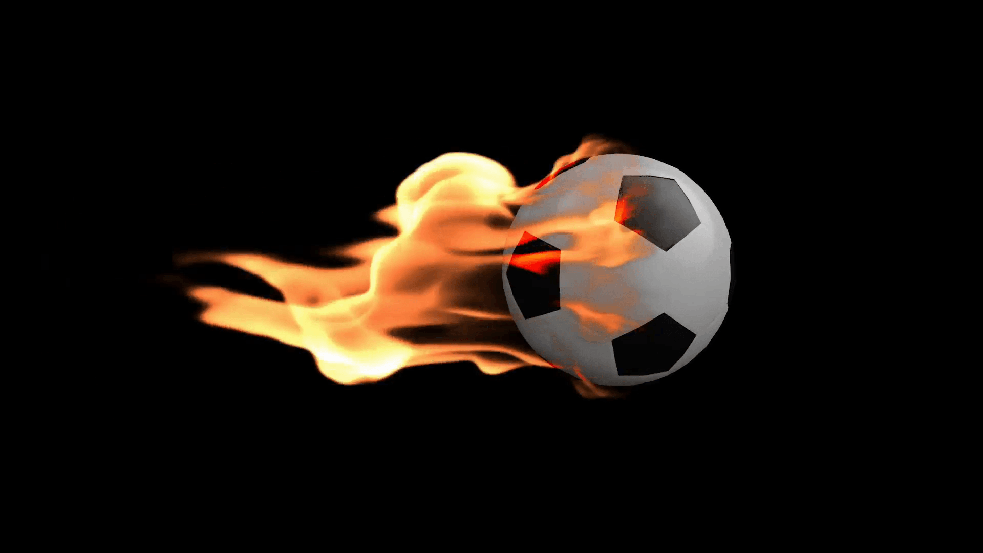 Calciatore che tira pallone infuocato, 1920x1200 Full HD+, iMac
