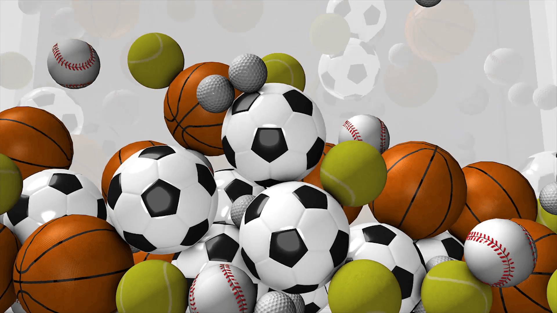 Palloni sportivi vari colori, 1920x1080 Full HD, Laptop