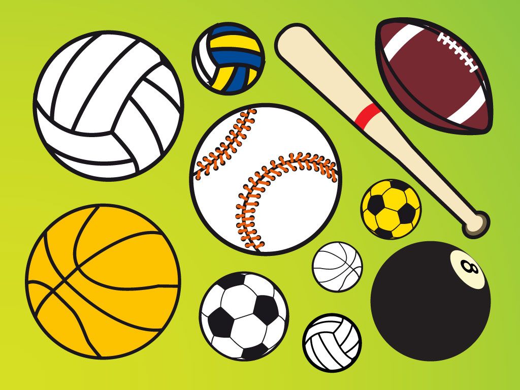 Palloni sportivi vari colorati, 1024x768 HD, iMac