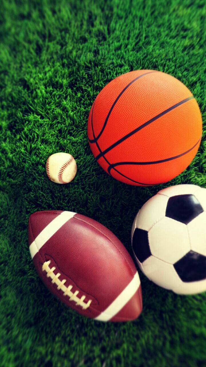 Basket, calcio, football, baseball erba, 720x1280 Verticale, Telefono