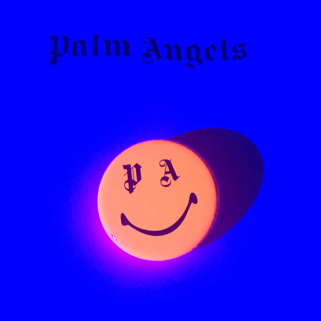 Palm Angels smiley logo blu, 1024x1023 HD, Desktop