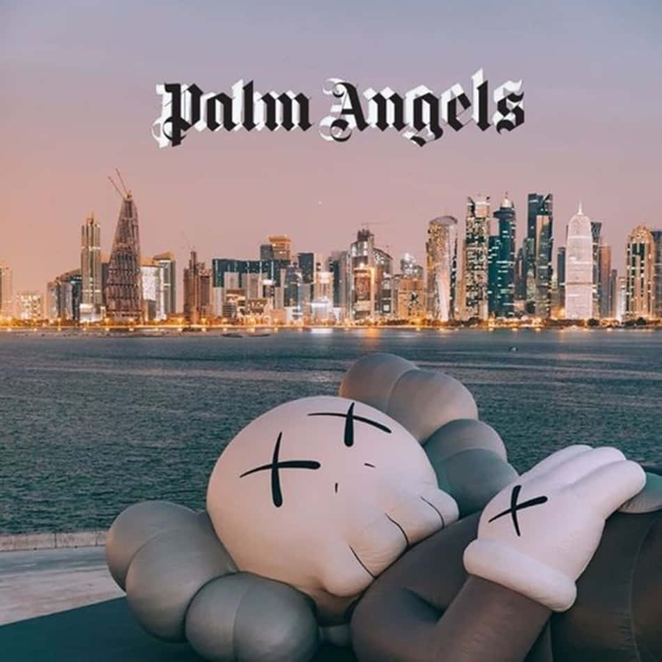 KAWS figure skyline città, Brian Donnelly, 950x950 HD, PC