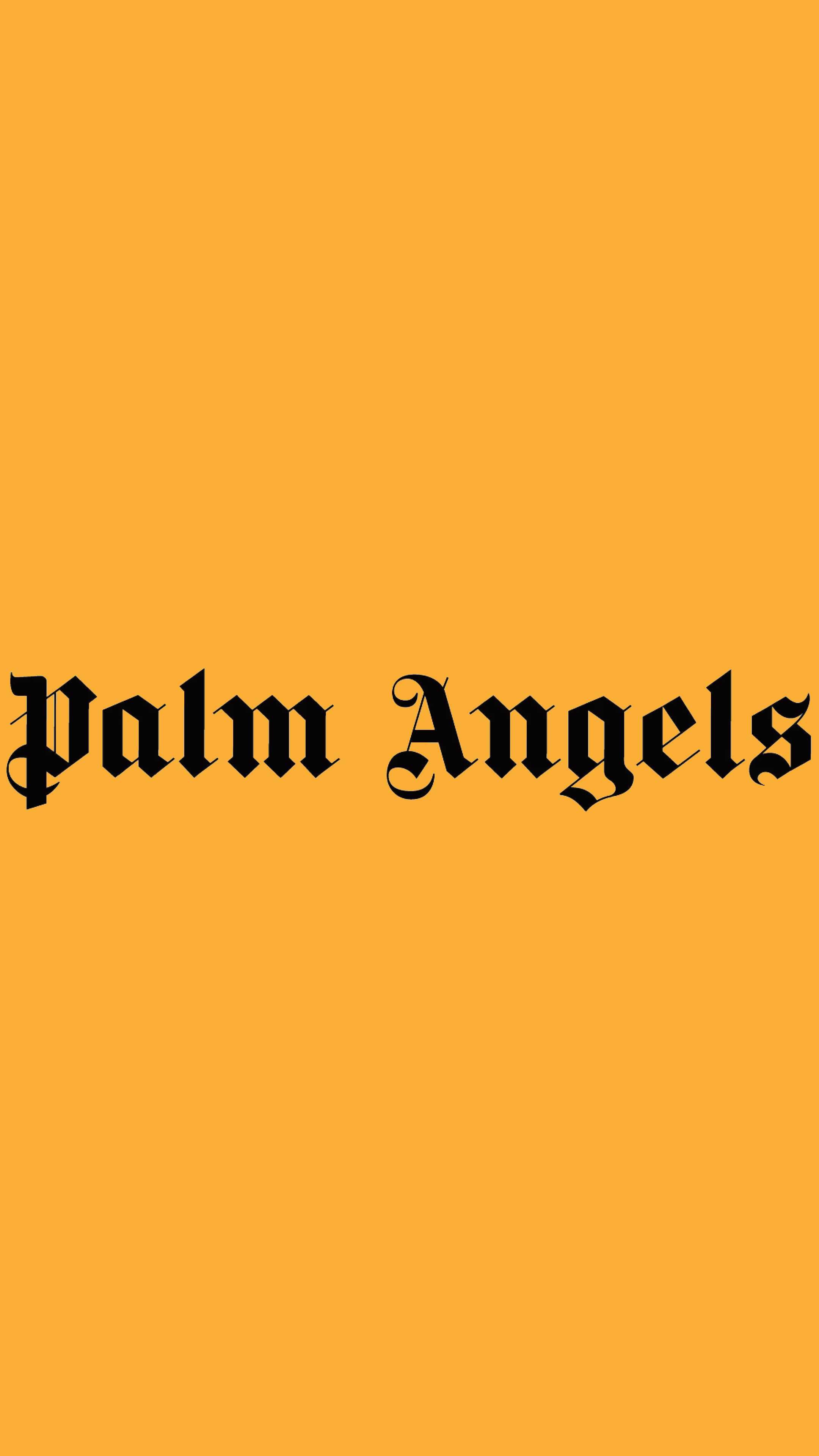 Logo Palm Angels sfondo arancione, 2160x3840 Verticale, Mobile