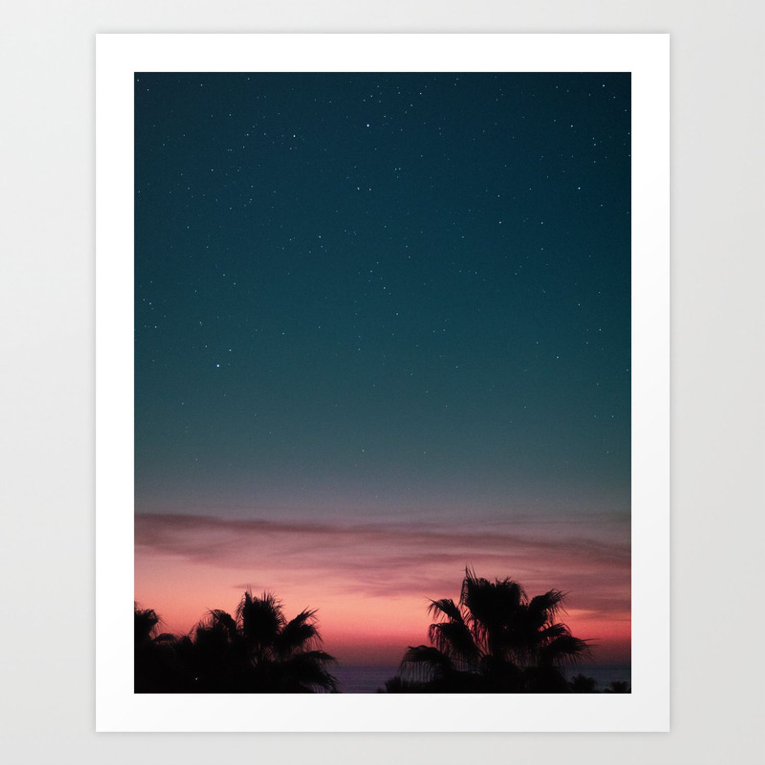 Palme al tramonto stellato, 1500x1500 720p, PC