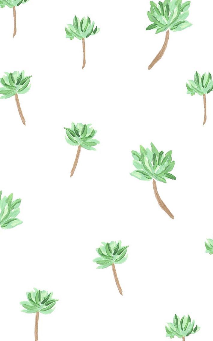 Palme carine verdi acquerello, 711x1136 Full HD Verticale, iPhone