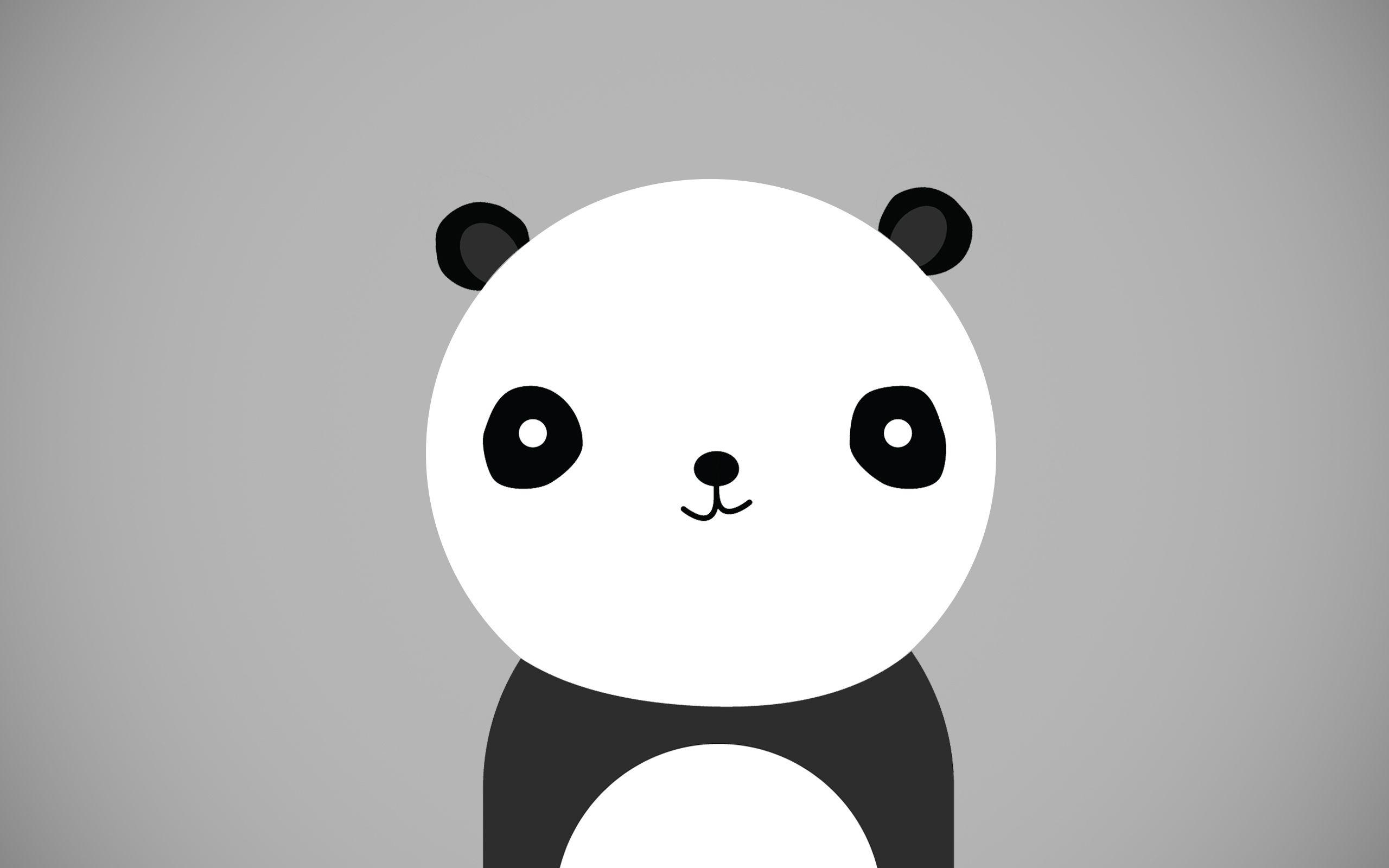 Panda cartone animato minimalista, 2560x1600 WQXGA, Desktop