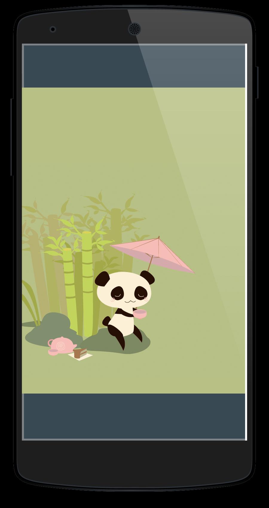 Panda anime carini su azzurro, 1024x768 HD, iMac