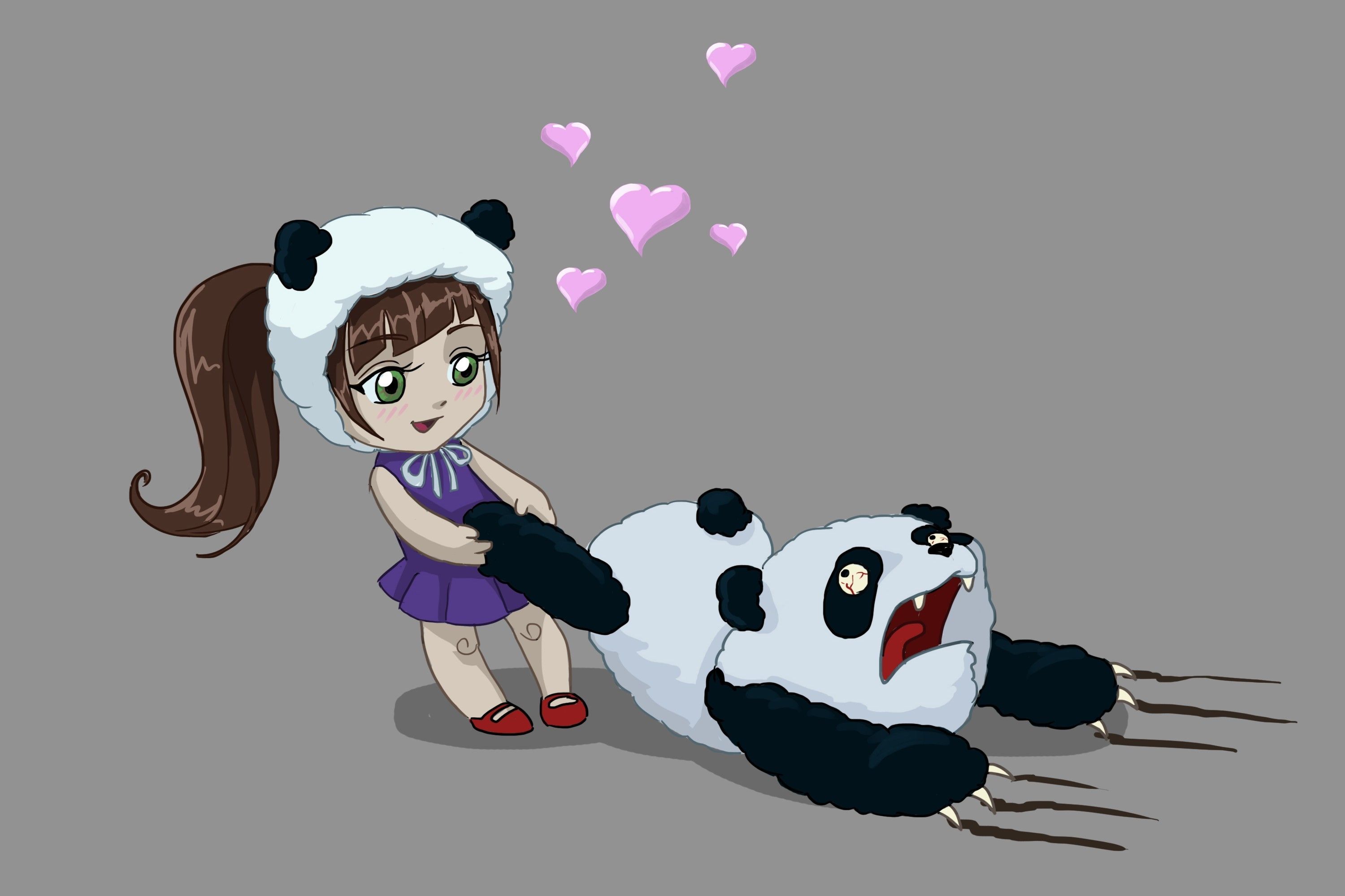Due panda anime carini, 1280x720 HD, Desktop