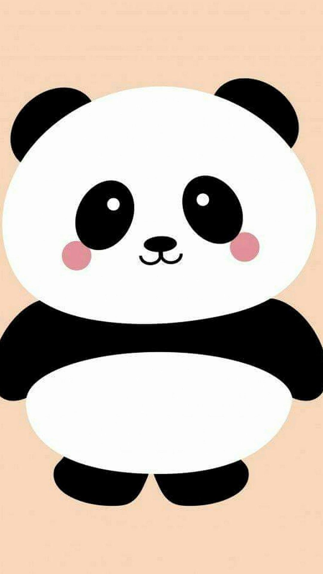 Panda cartone carino guance rosa, 1080x1920 Verticale, Mobile