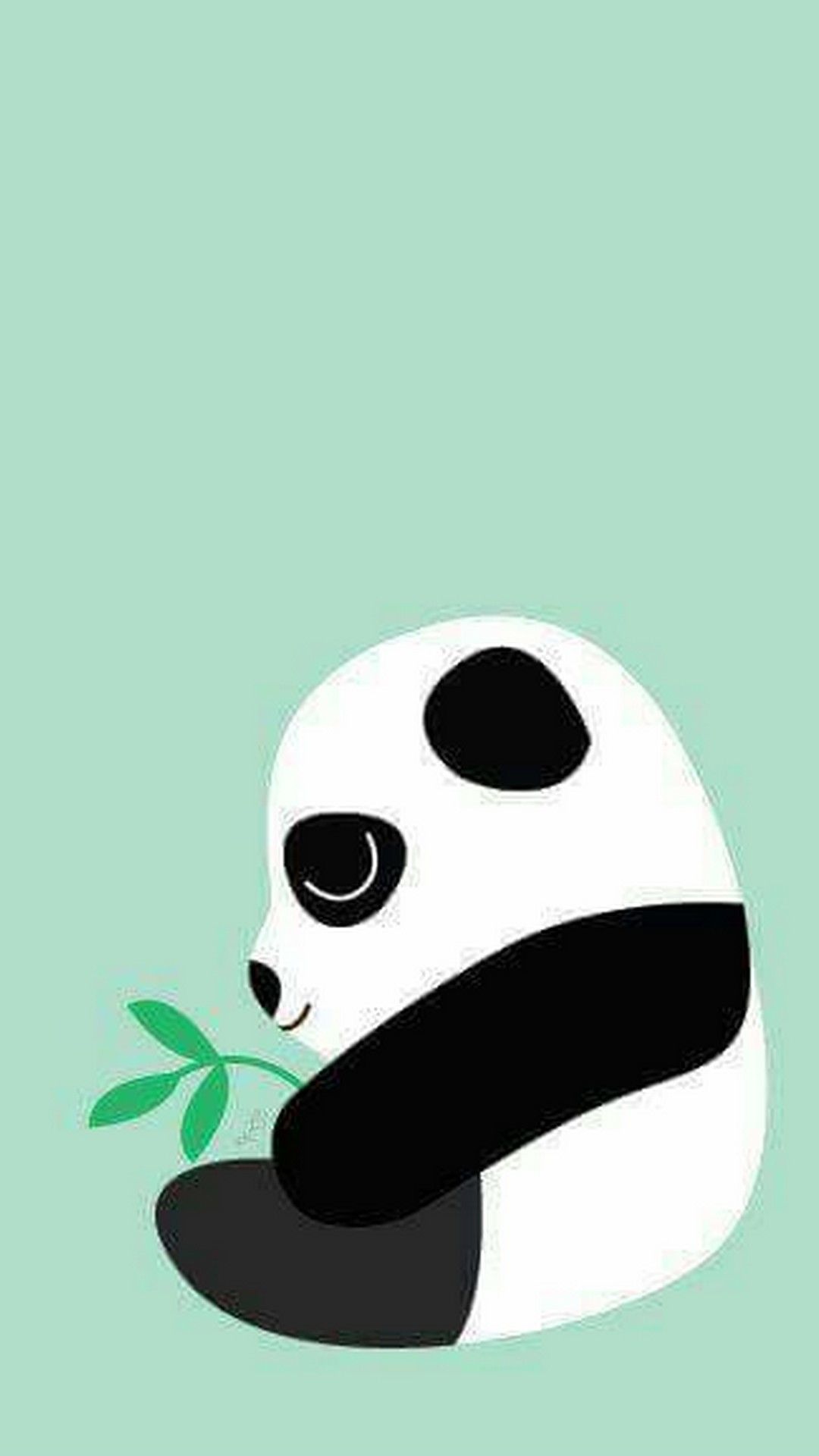 Panda cartoon carino verde, 1080x1920 Full HD Verticale, iPhone