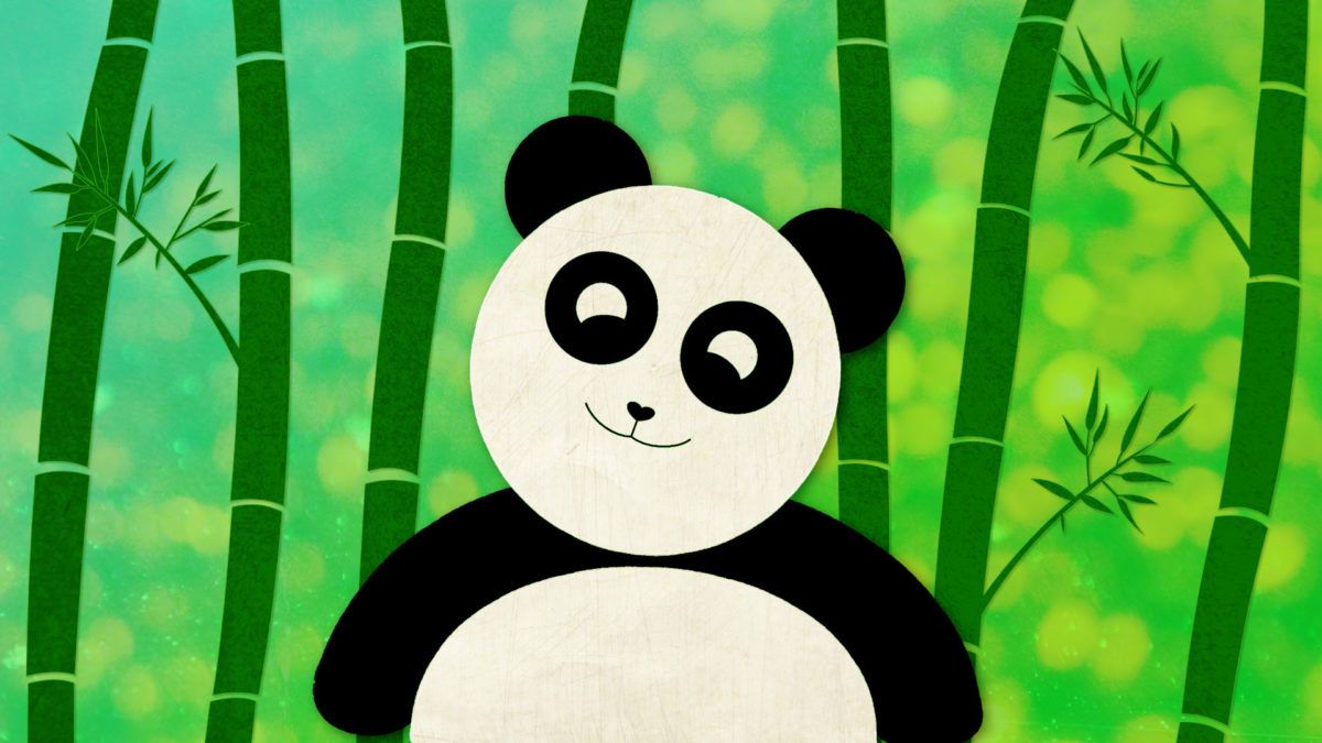 Faccia panda minimalista nero, 1242x2208 Verticale, Telefono