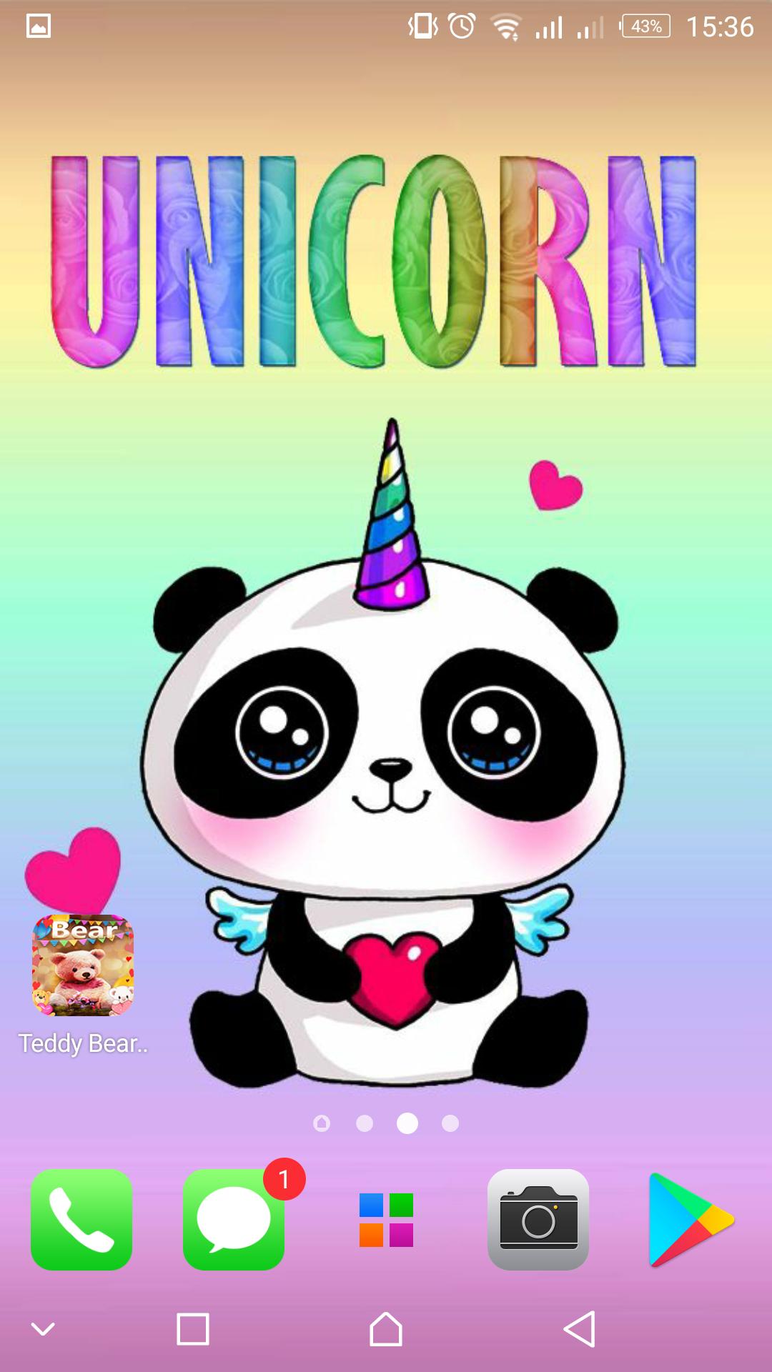Panda kawaii con tazza rosa, 1200x2133 Verticale, Mobile