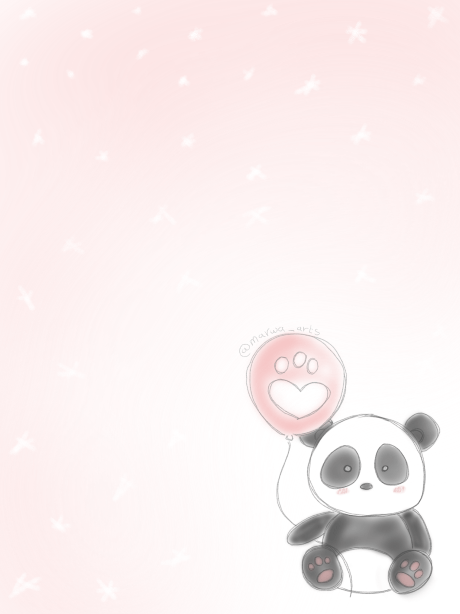 Panda kawaii su fungo, 1920x1080 Full HD 1080p, PC Desktop