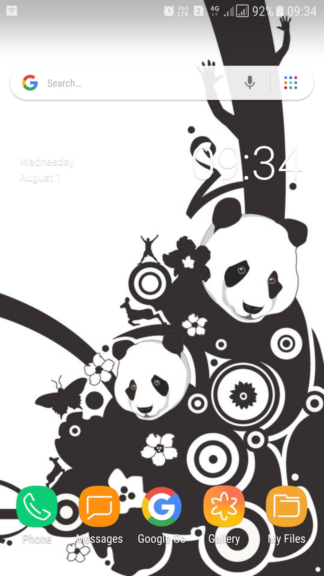 Panda pigro sdraiato grigio, 720x1280 Verticale, Mobile
