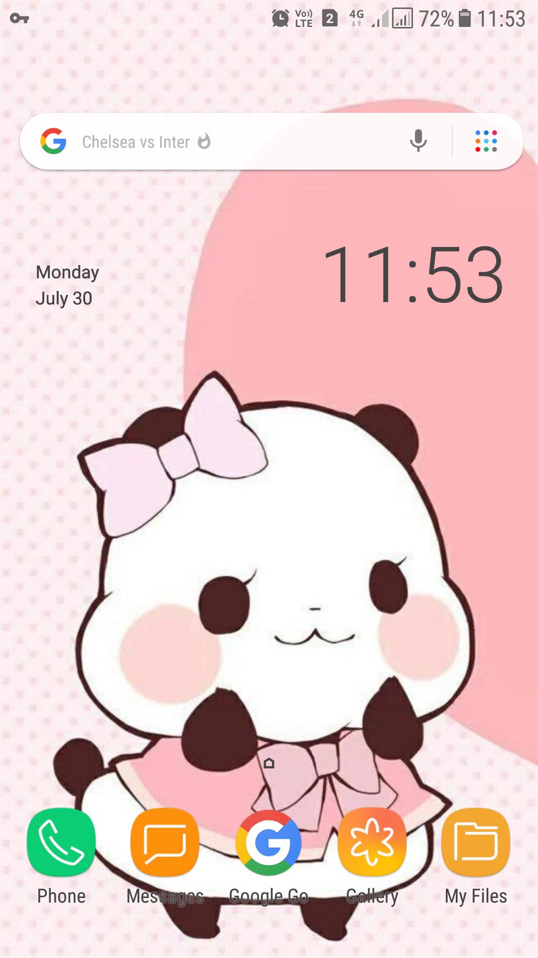 Panda kawaii cuori rosa, 1196x1320 Full HD Verticale, Smartphone