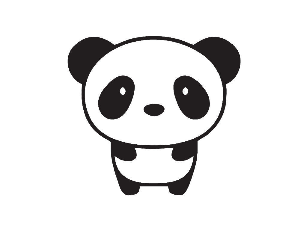 Panda kawaii con fiocco rosa, 1080x1920 Full HD Verticale, iPhone
