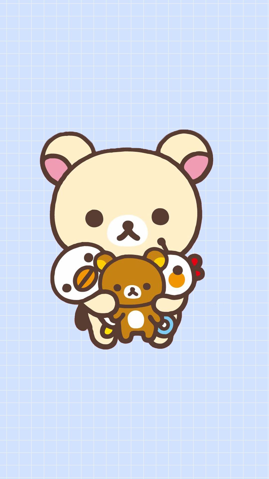 Panda kawaii su ramo, 1080x1920 Full HD Verticale, iPhone