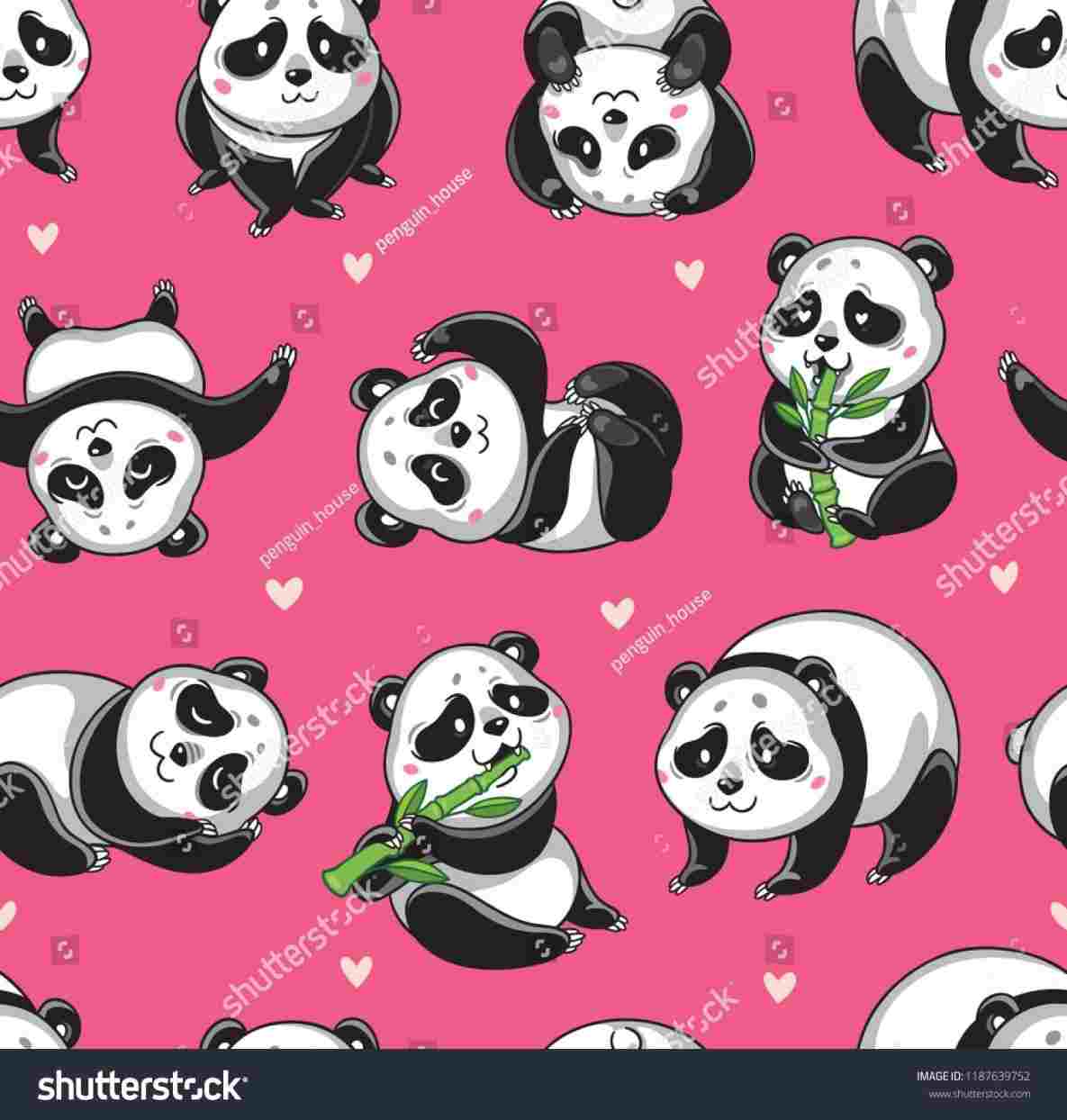 Panda kawaii con bambù, 960x860 HD, Desktop