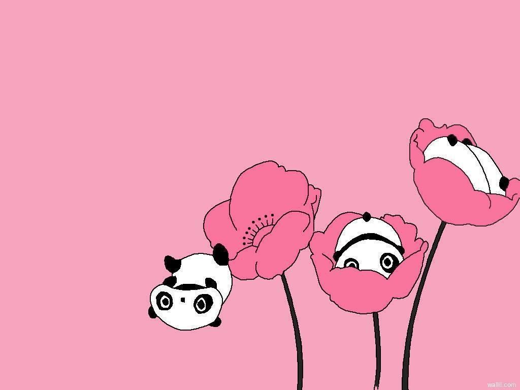 Panda kawaii minimalista grigio, 1131x707 HD, Desktop
