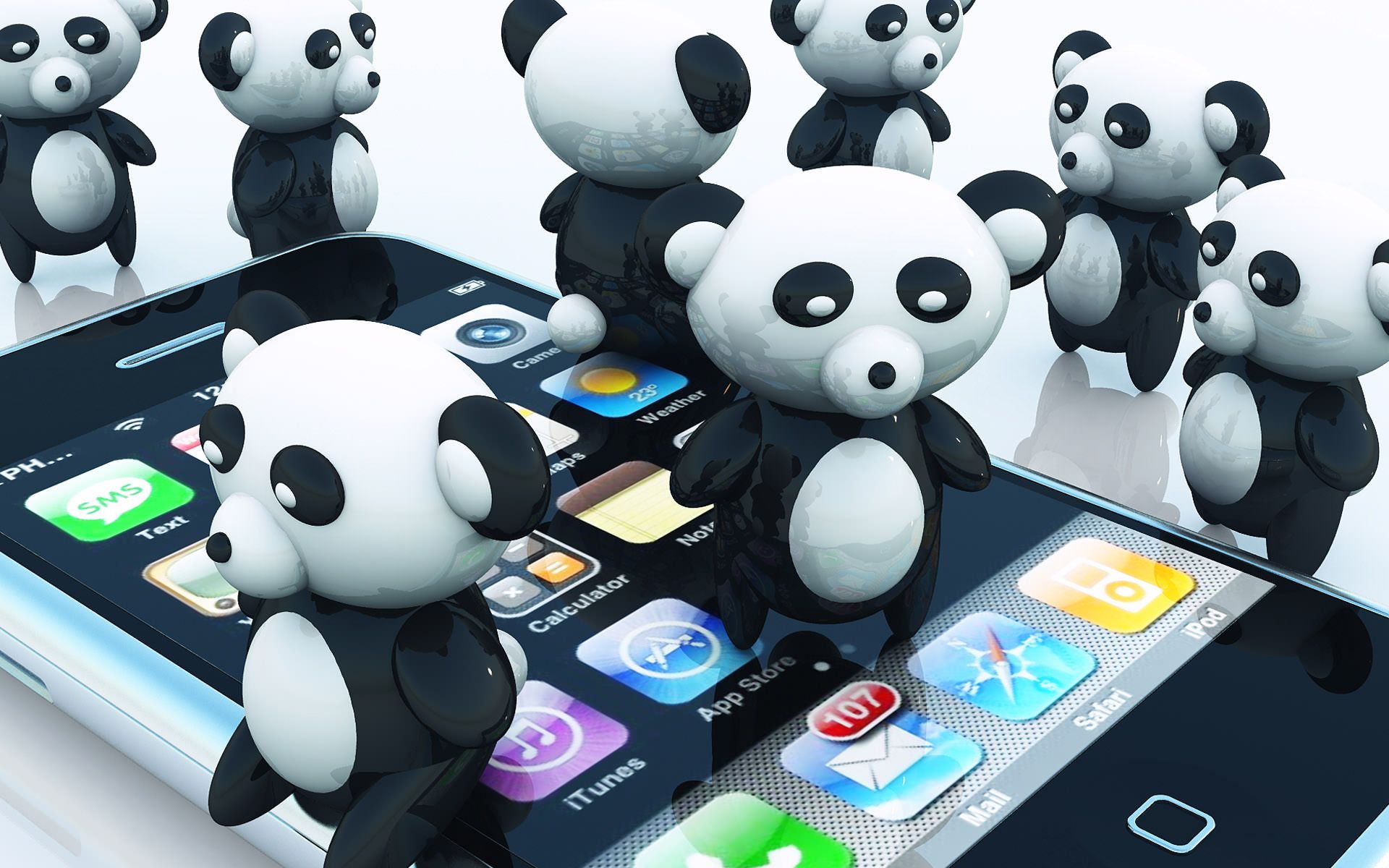 Panda 3D su iPhone, 1920x1200 Full HD+ WUXGA, iMac