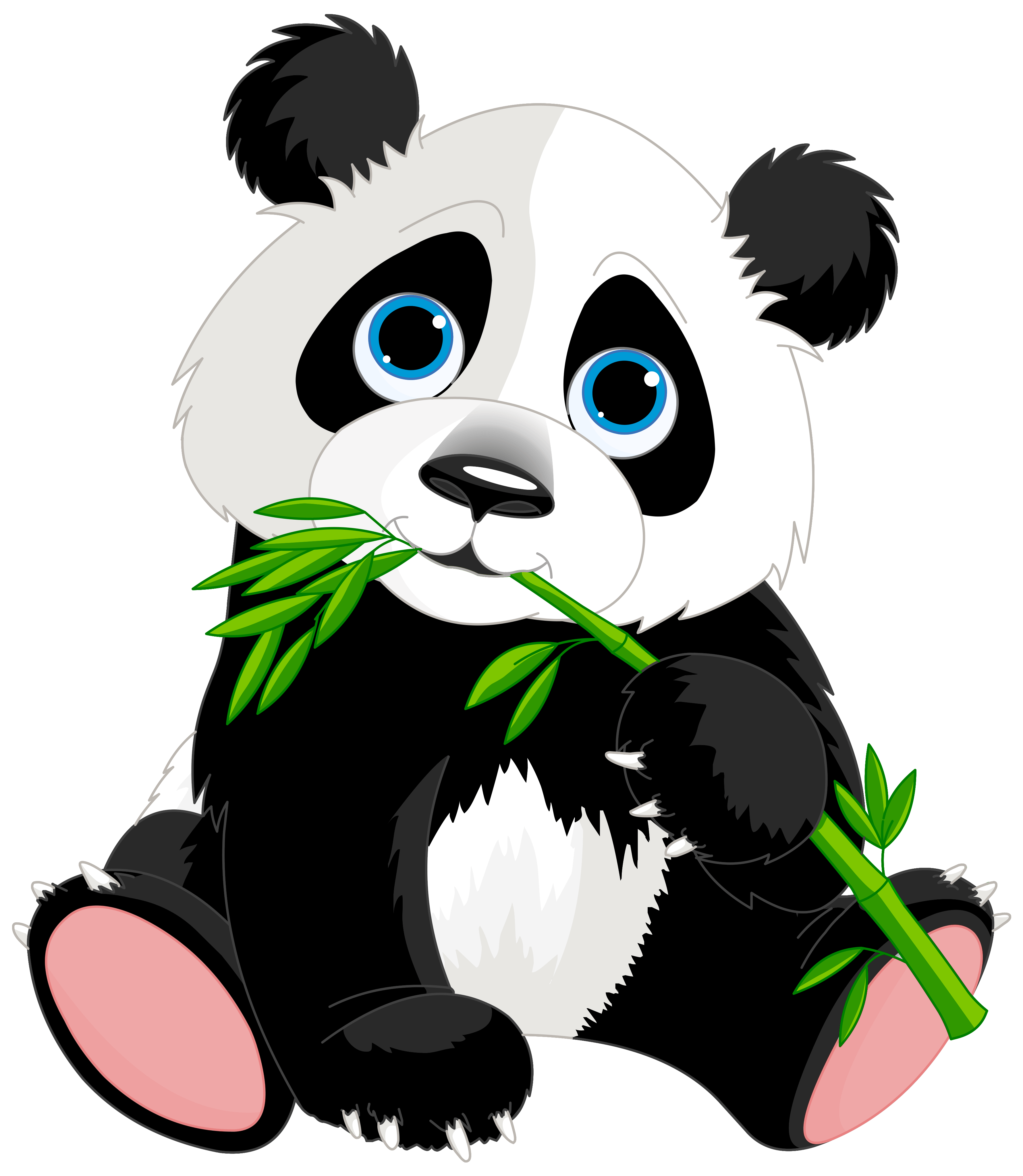 Panda cartone che mangia bambù, 3562x4094 Verticale, Mobile