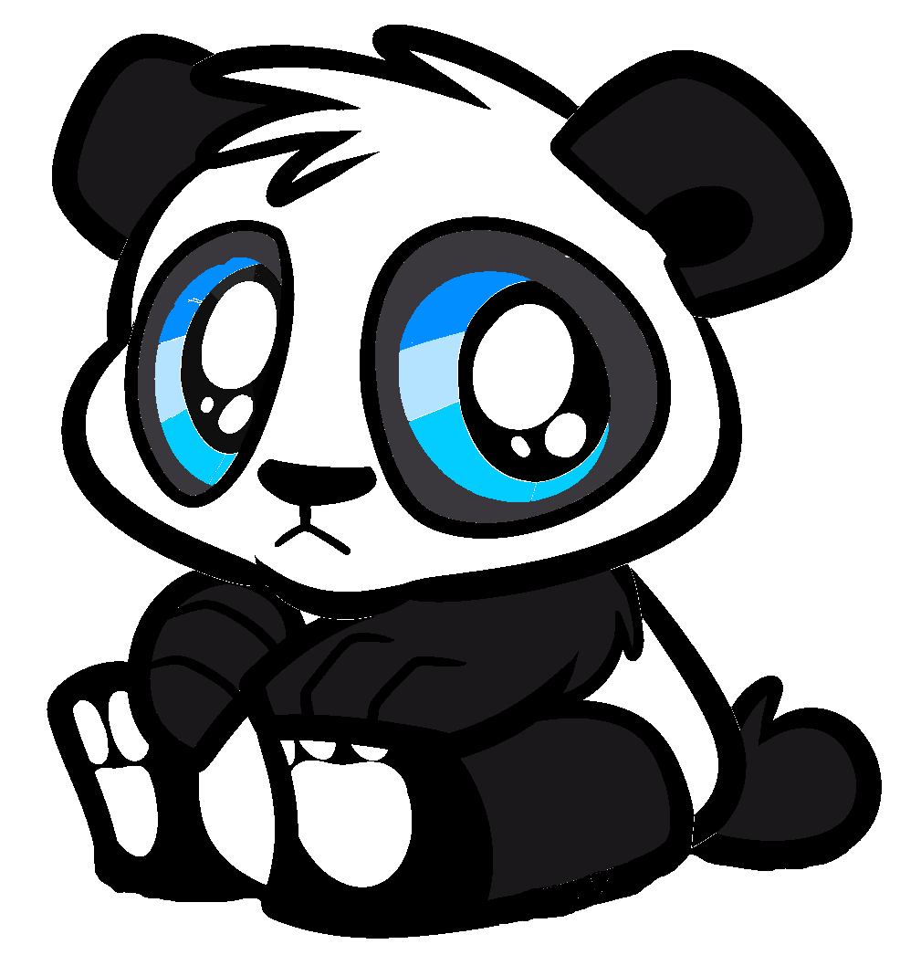 Panda cartone occhi blu, 1009x1046 Verticale, Mobile