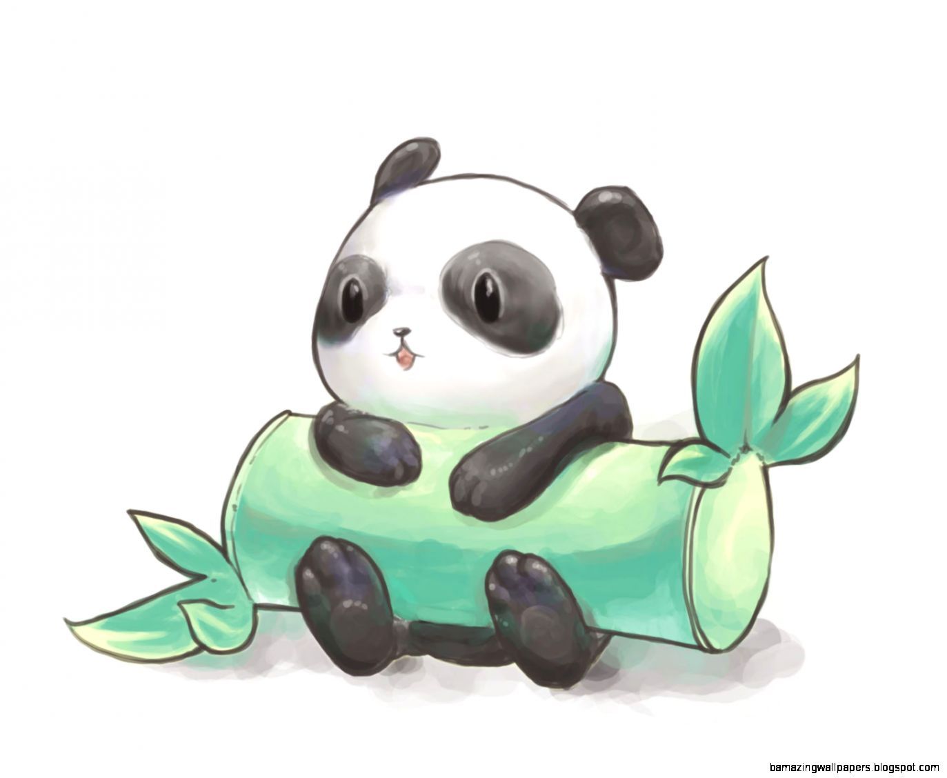Panda cartone su bambù, 1373x1128 720p, PC