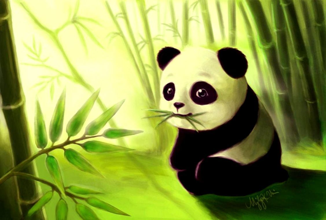 Cucciolo di panda tra bambù, 1127x760 HD, Laptop