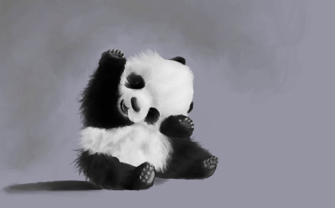 Cucciolo di panda seduto, 1158x721 HD, PC Desktop