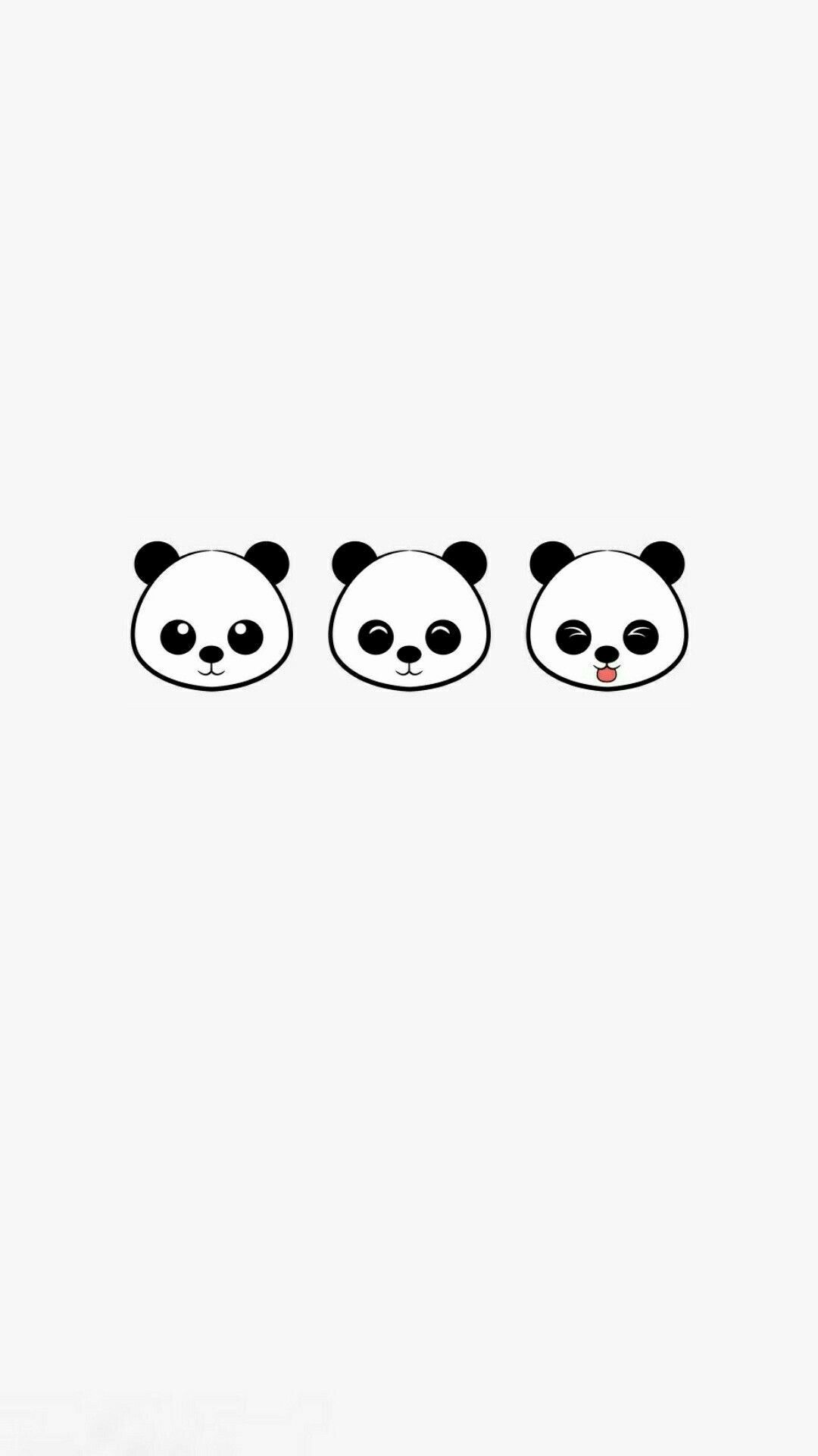 Panda cartone bianco nero, 720x1280 Verticale, iPhone Pro