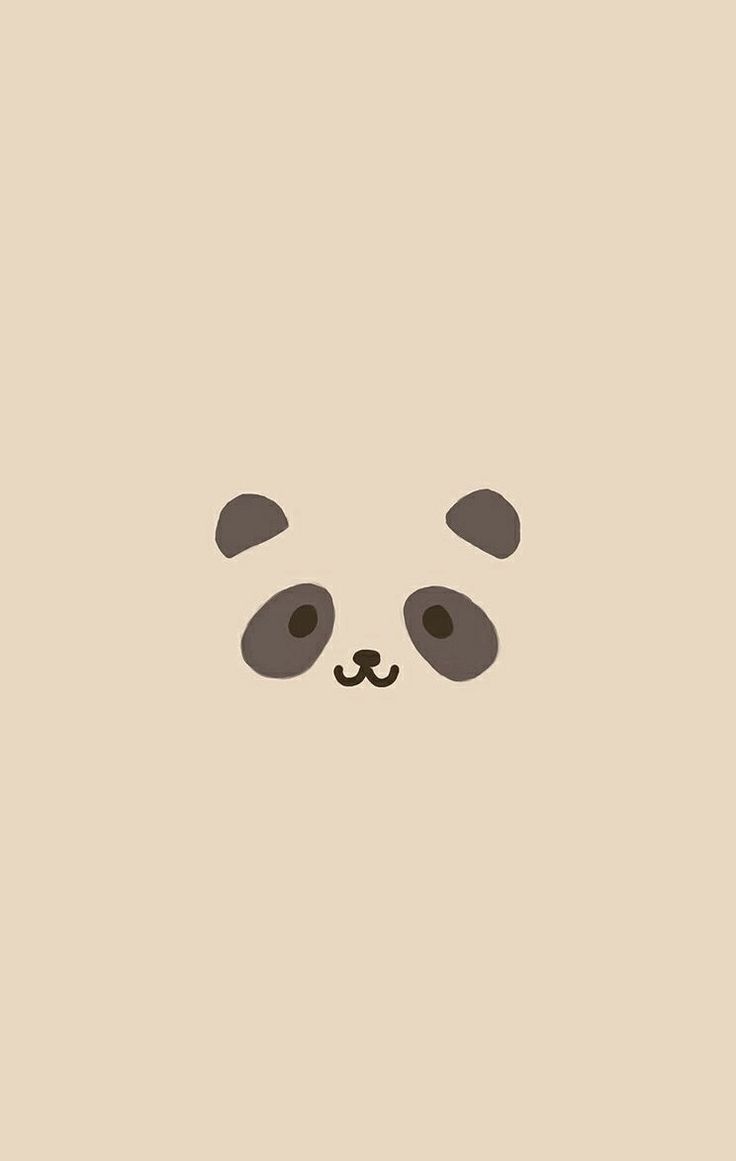 Panda minimalista viso beige, kawaii, 736x1161 Full HD Verticale, iPhone Air