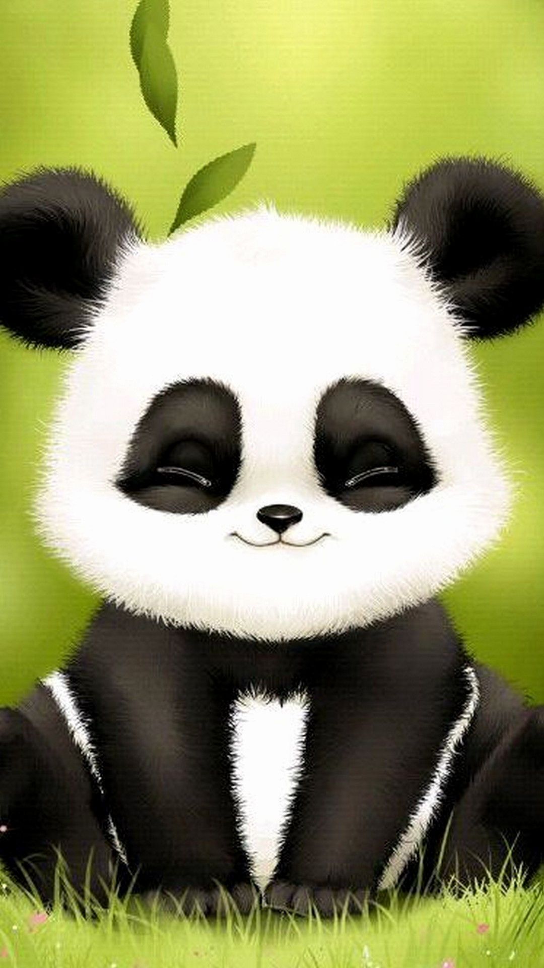 Panda cucciolo cartone animato, 1080x1920 Full HD Verticale, iPhone