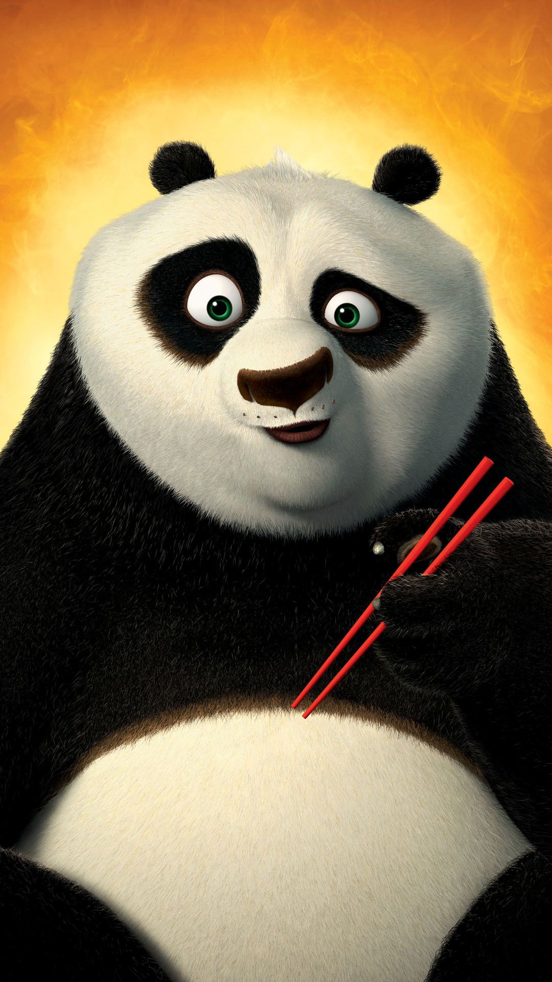 Kung Fu Panda con bacchette, 1080x1920 Full HD Verticale, iPhone Plus