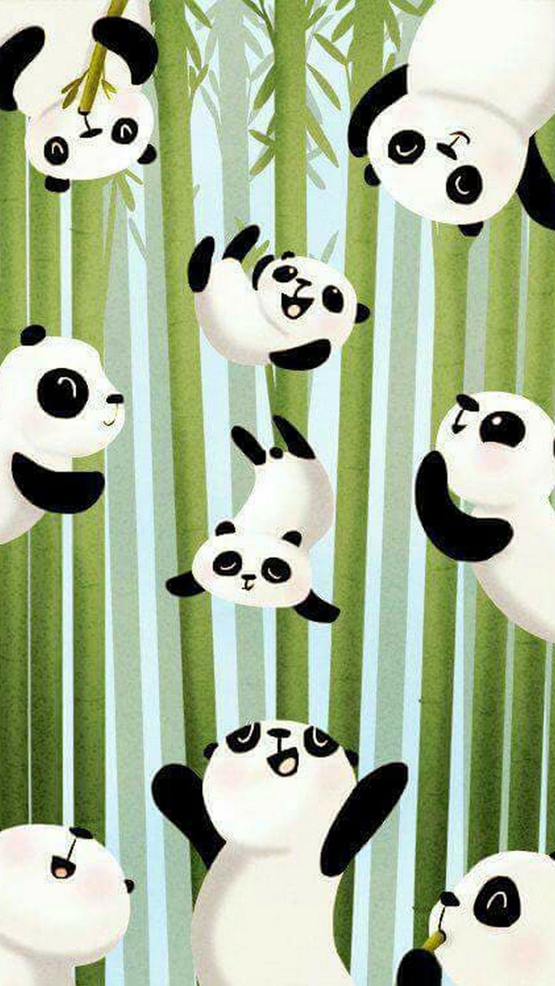 Panda tra bambù verde, 1080x1920 Verticale, iPhone