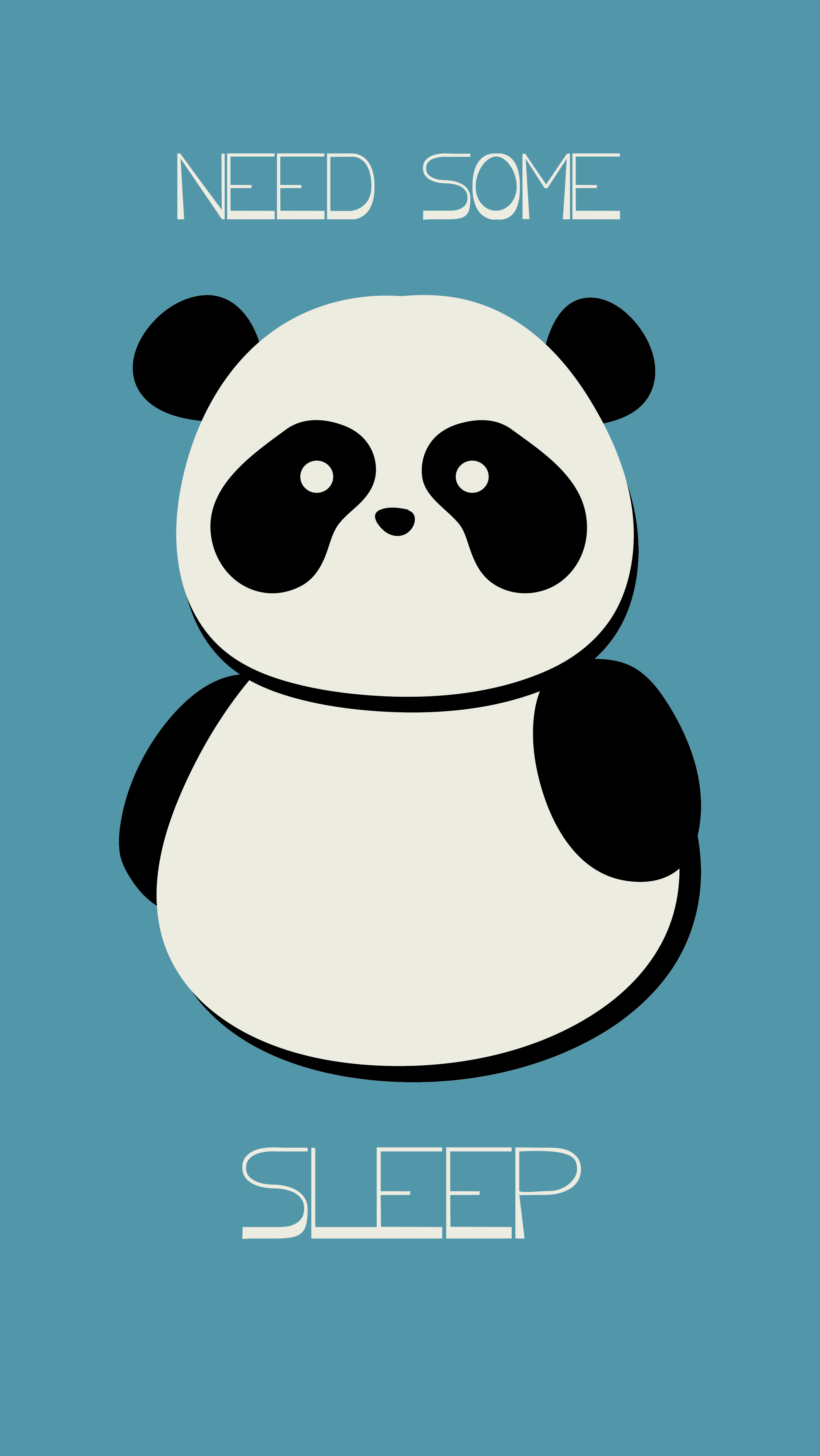 Panda cartoon minimalista sfondo blu, 2667x4733 Full HD Verticale, iPhone Plus