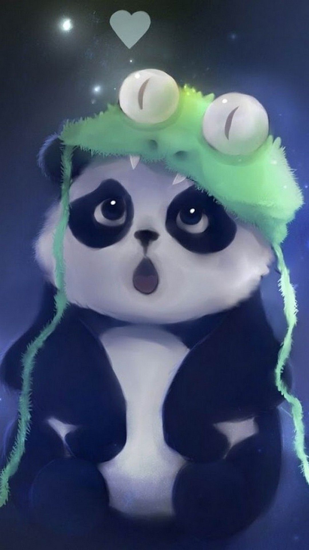 Panda carino con cappello, 1080x1920 Full HD Verticale, iPhone Air