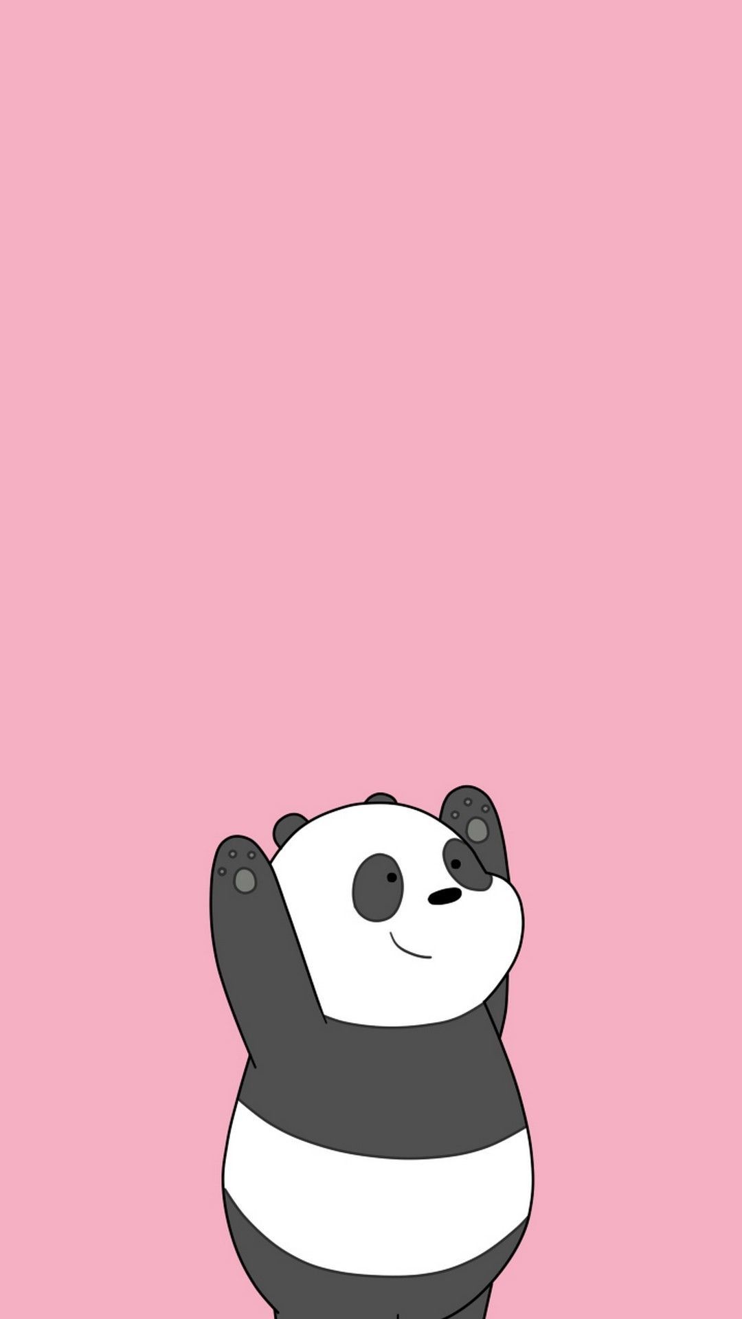 Panda cartone sfondo rosa, kawaii, 1080x1920 Full HD Verticale, iPhone Plus