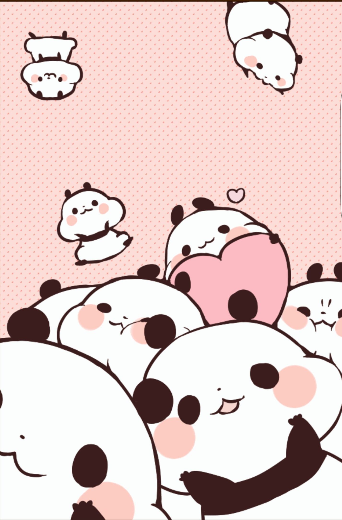 Panda kawaii rosa, 1427x2170 Verticale, Telefono