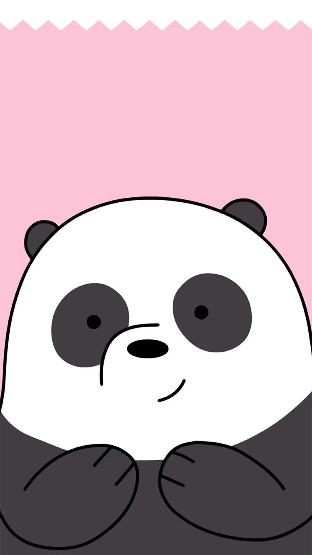 Panda kawaii bianco e nero, 1024x1024 HD, PC