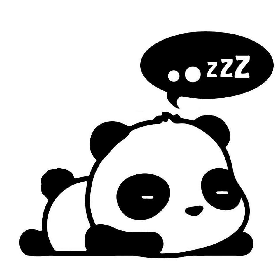 Panda kawaii bianco nero, 1024x768 HD, PC