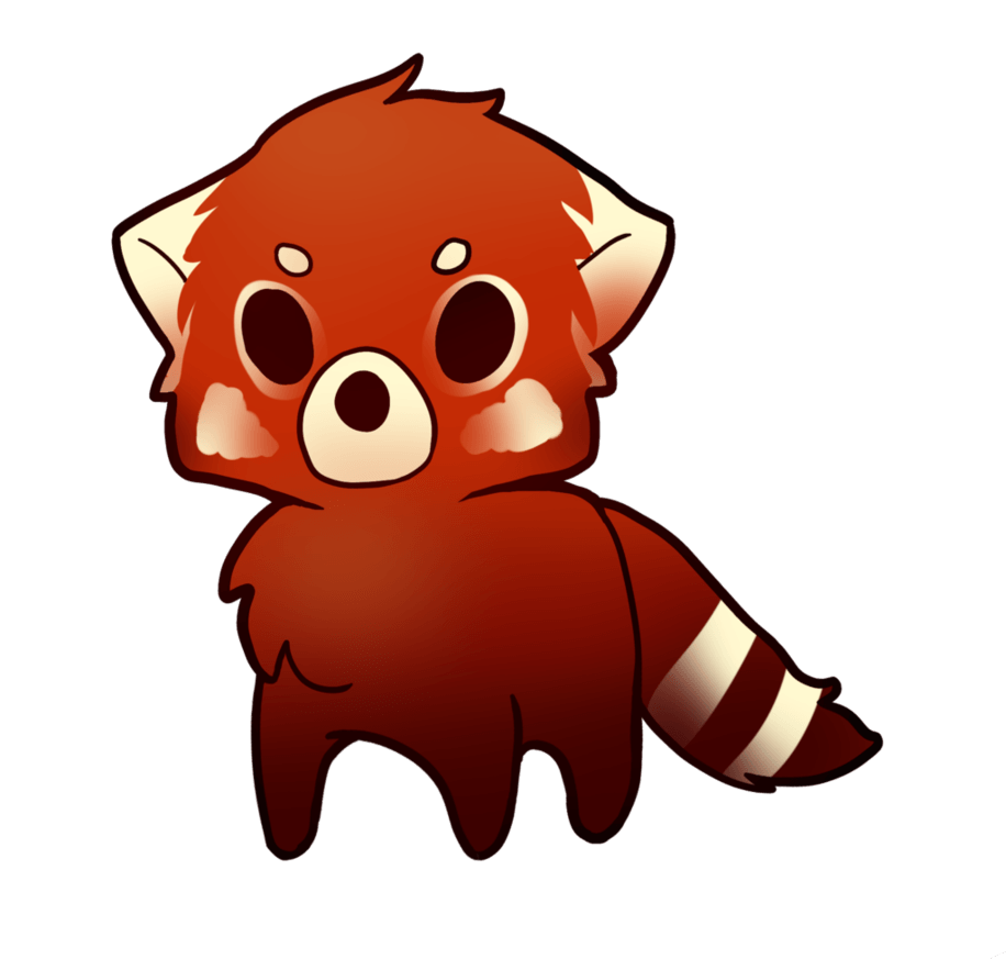 Panda rosso cartoon carino, 916x873 HD, iMac