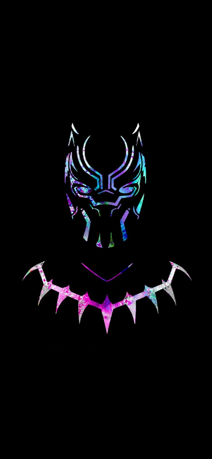 Maschera Black Panther luminosa, 736x1594 Full HD Verticale, iPhone
