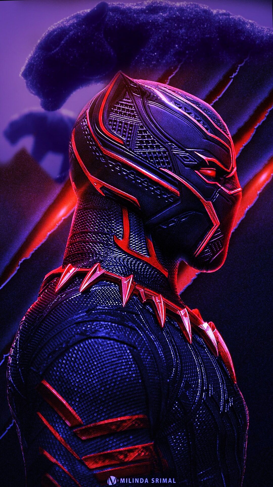 Black Panther Marvel maschera, supereroi, 1080x1920 Verticale, Mobile