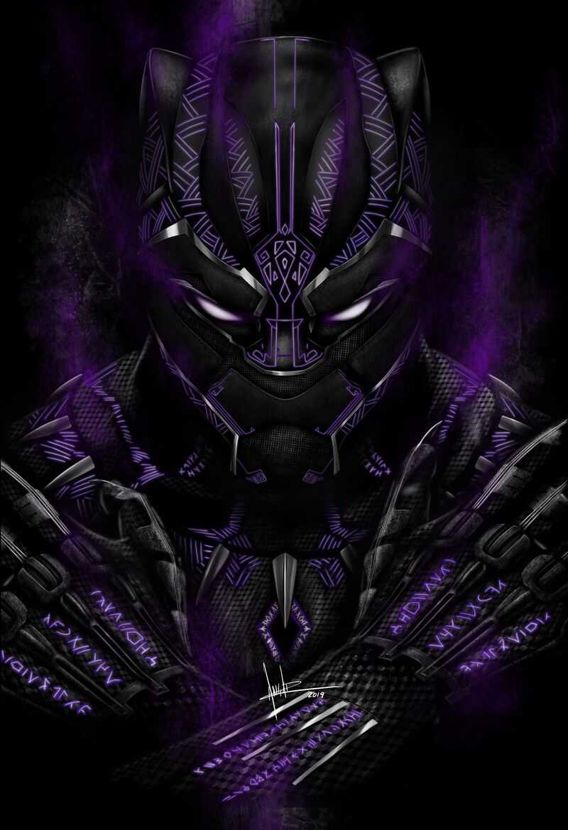 Black Panther Marvel viola, supereroi, 800x1169 Full HD Verticale, iPhone