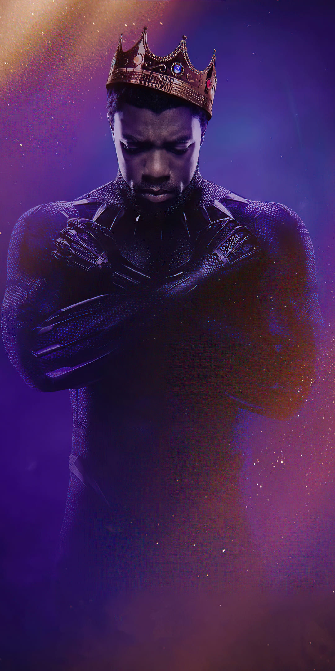 Black Panther con corona, 1080x2160 Verticale, Mobile